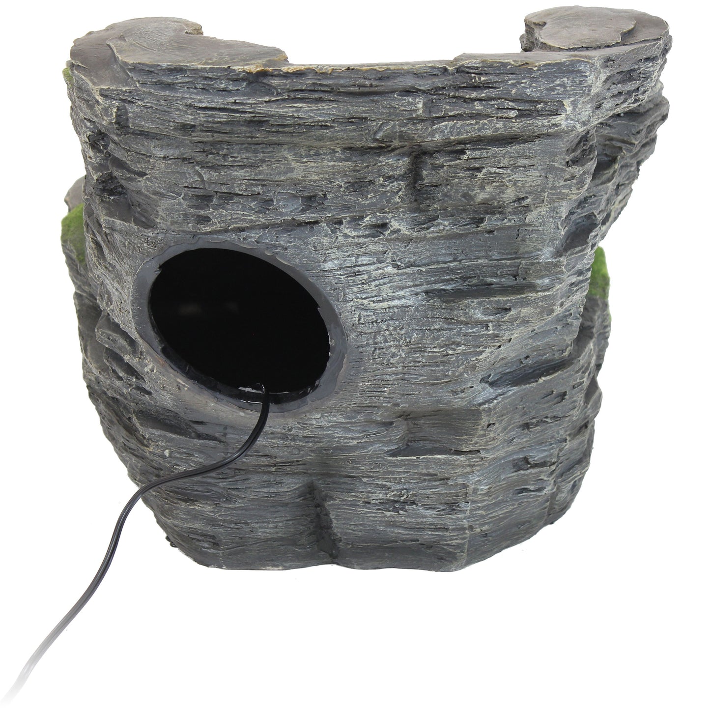 Sunnydaze 13" Shale Falls Outdoor Fountain with LED Lights