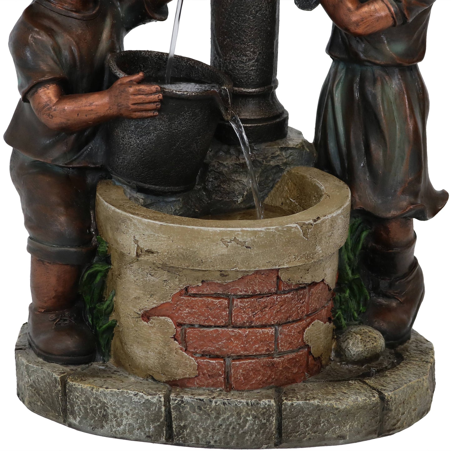 Sunnydaze 24" Jack and Jill at Farmhouse Pump and Well Outdoor Fountain