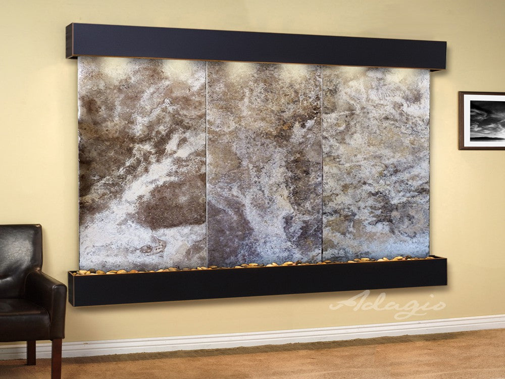 Adagio Solitude River 69"H x 78"W Indoor Wall Fountain SRR1011