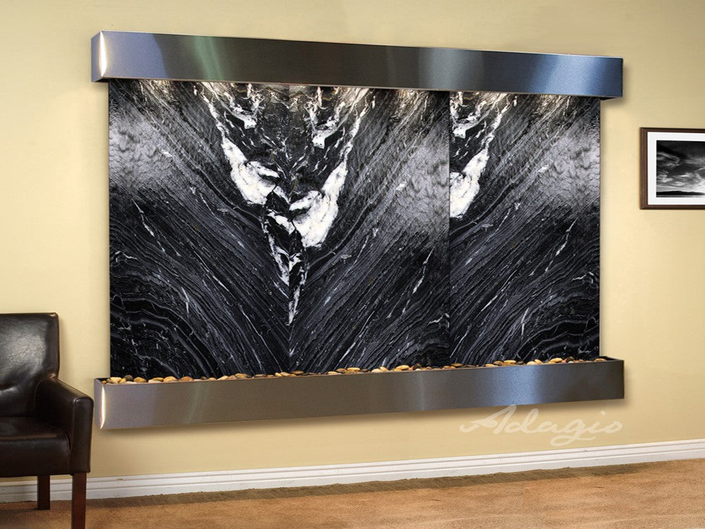 Adagio Solitude River 69"H x 78"W Indoor Wall Fountain SRR1011