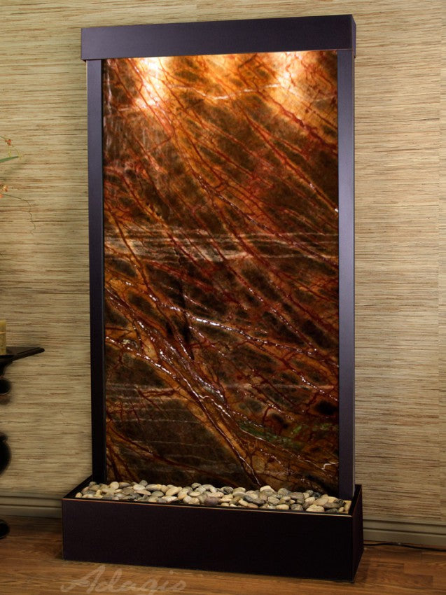 Adagio Tranquil River Flush Mounted to Rear of the Base 90"H x 41"W Indoor Floor Fountain TRF3512