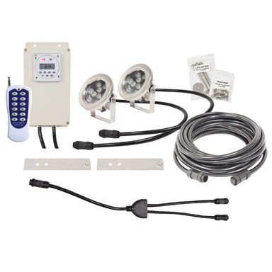 Easy Pro Pond AquaShine Two Light Color Changing LED Fountain Light Kits