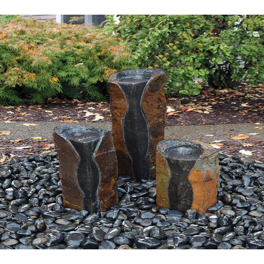 Easy Pro Pond Tranquil Décor Modern Basalt Fountain XL Trio HBML3K