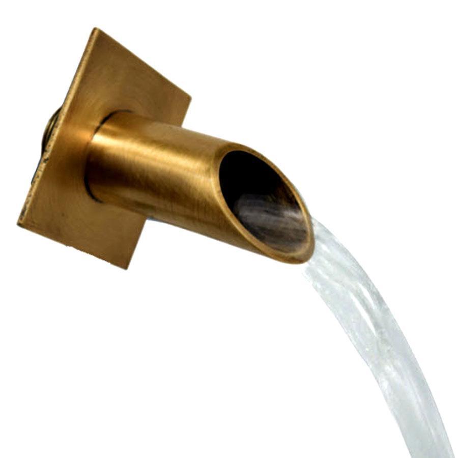 Easy Pro Pond Vianti Falls Antique Brass 2″ Diamond Wall Scupper BWS2D