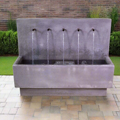 Giannini Garden Penta Concrete Wall Outdoor Fountain 1747 GG-1747