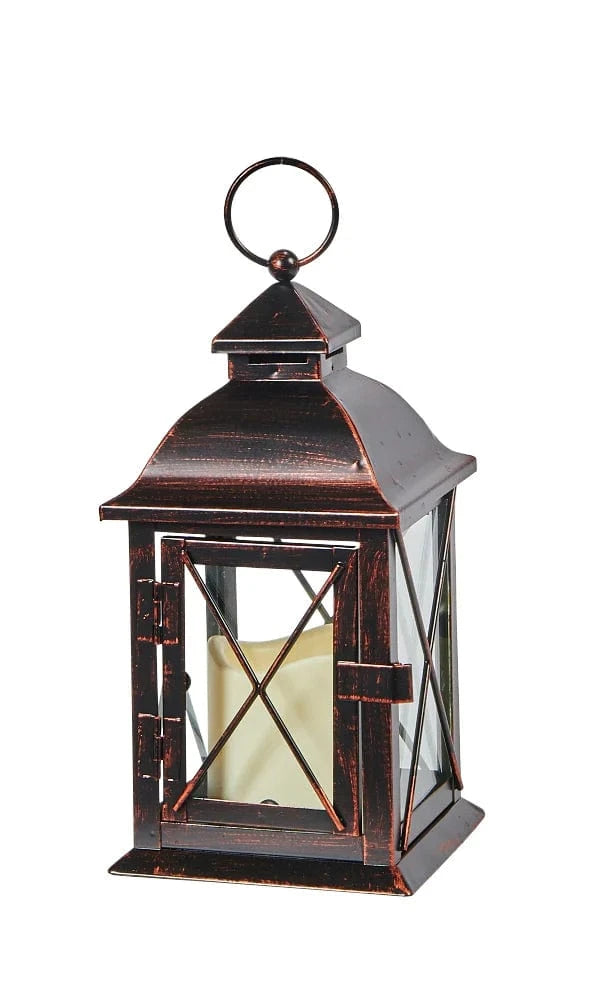 Smart Solar Lantern Light Aversa LED Candle Lantern - Antique Bronze (10"H) 84035-LC / 5"L x 5"W x 9.75"H Smart Solar Aversa LED Candle Lantern - Antique Bronze (10"H) 84035-LC