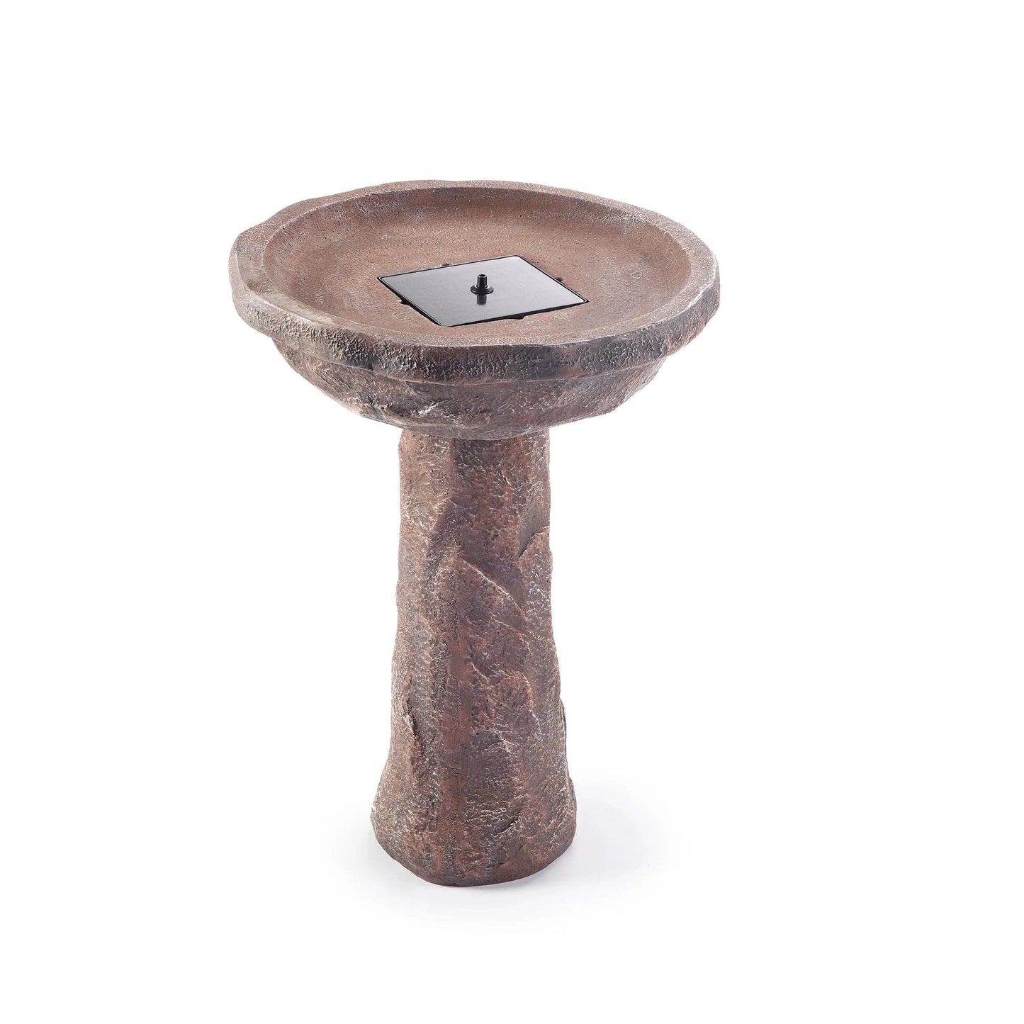 Smart Solar Outdoor Fountains Bedrock IntelliSOLAR Birdbath with Remote 20388024 / 19.25" Diameter (9" W base) x 29.25" H Smart Solar Bedrock IntelliSOLAR Birdbath with Remote 20388024