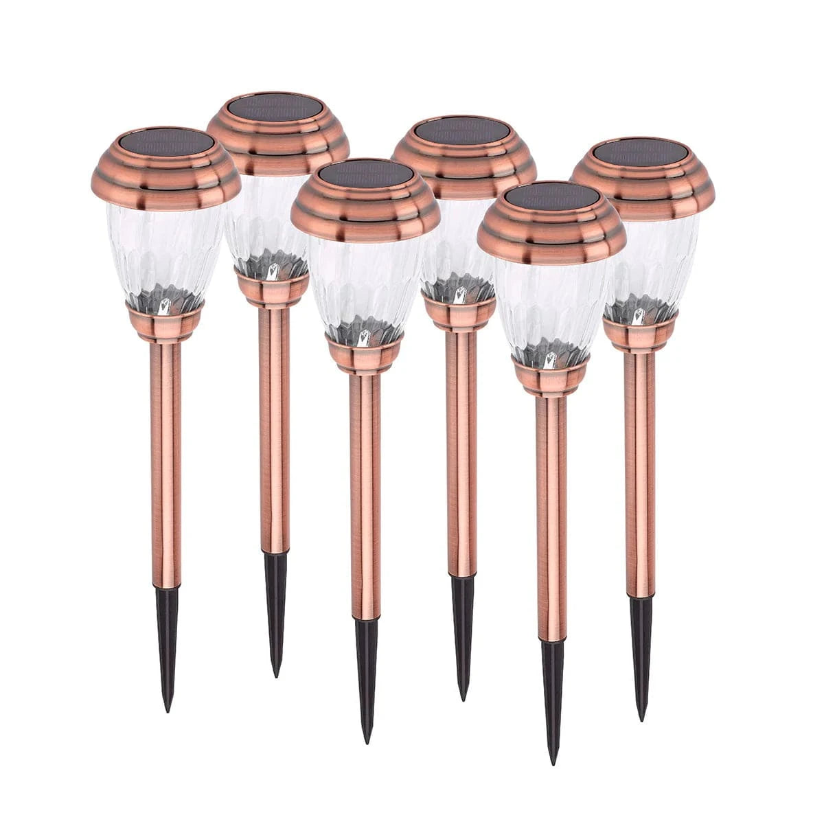 Smart Solar Floor Heater Charleston 6pack Solar Pathway Lights - Copper 3426WRM6-HC / 3.5" W x 12.0" H Smart Solar Charleston 6pack Solar Pathway Lights - Copper 3426WRM6-HC