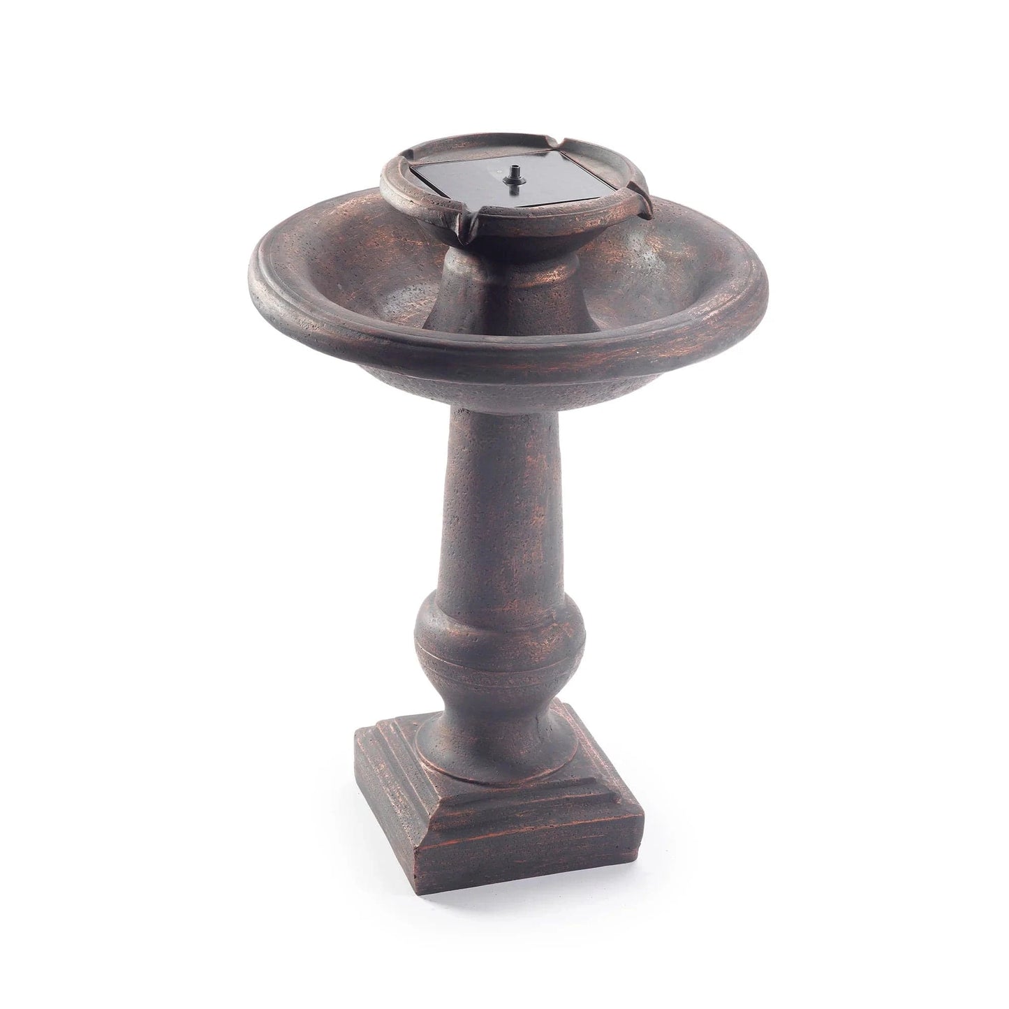 Smart Solar Outdoor Fountains Chatsworth 2-Tier IntelliSOLAR Fountain with Remote - Oiled Bronze 24260024 / 21" Diameter (10" W base) x 30" H Smart Solar Chatsworth 2-Tier IntelliSOLAR Fountain with Remote - Oiled Bronze 24260024
