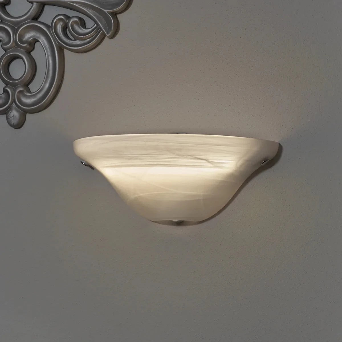 Smart Solar Outdoor Fountains Frosted Marble Glass Half Moon IEL-4300 / 12.5"W x 5.5"D x 5.75"H Smart Solar Frosted Marble Glass Half Moon IEL-4300