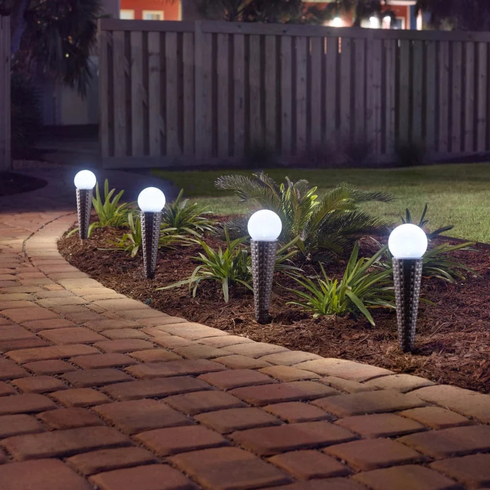 Smart Solar Floor Heater Pella Wicker Solar Pathway Lights - Set of 4 3414WMM4 / 3.94" Dia x 16.93" Smart Solar Pella Wicker Solar Pathway Lights - Set of 4 3414WMM4