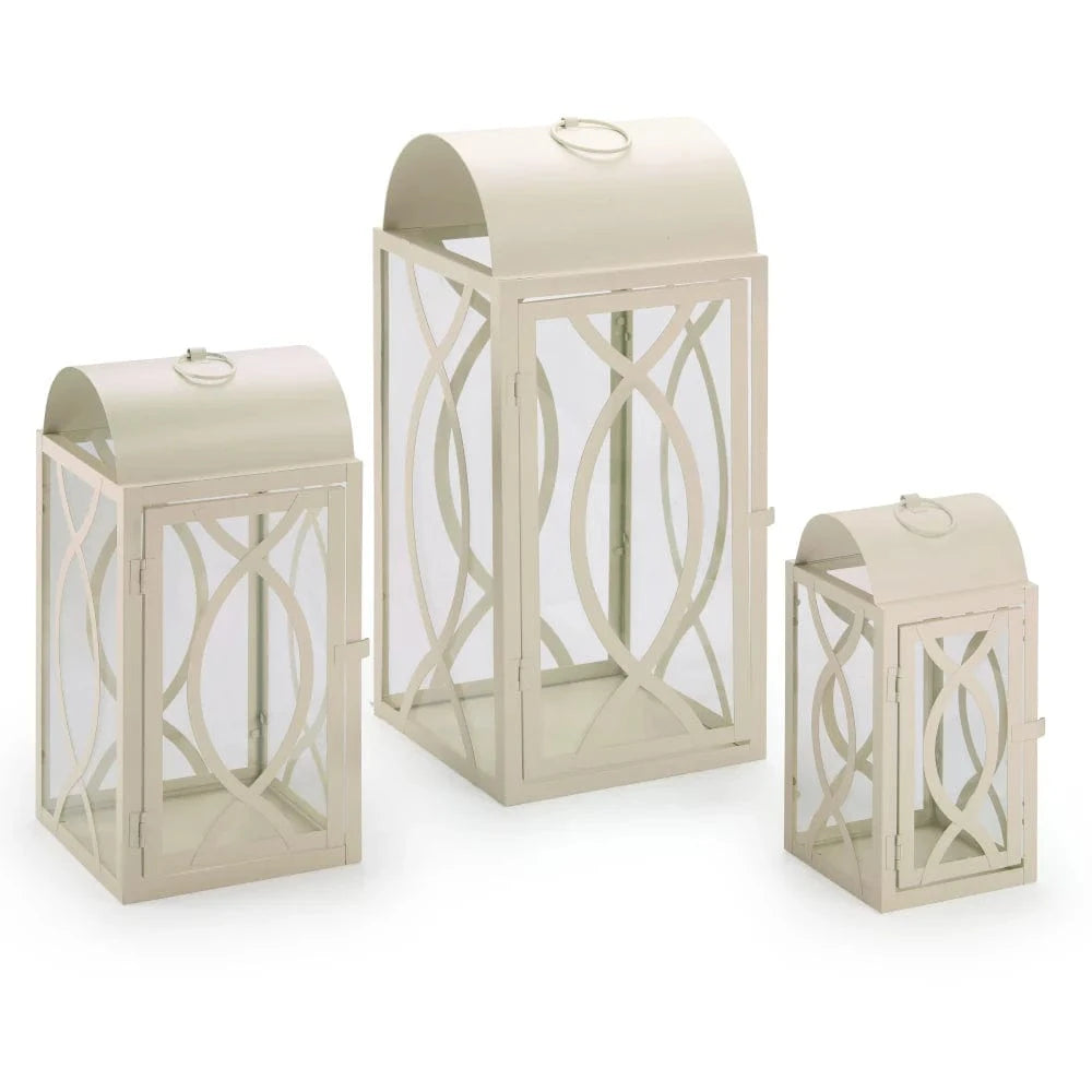 Smart Solar Tabletop Light Smart Solar Rogan Candle Lanterns (Set of 3) - White D-M921L-SML-WHT