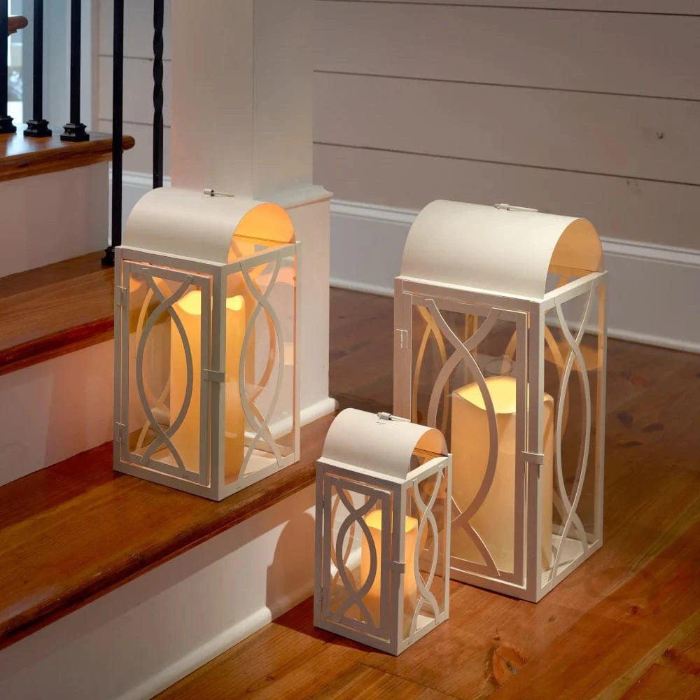 Smart Solar Tabletop Light Smart Solar Rogan Candle Lanterns (Set of 3) - White D-M921L-SML-WHT