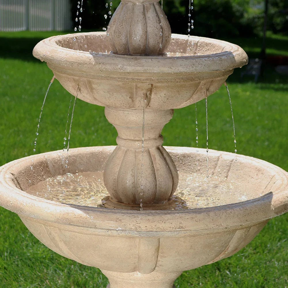 SunnyDaze Fountains Sunnydaze 3-Tier Cornucopia Outdoor Water Fountain - 61" H