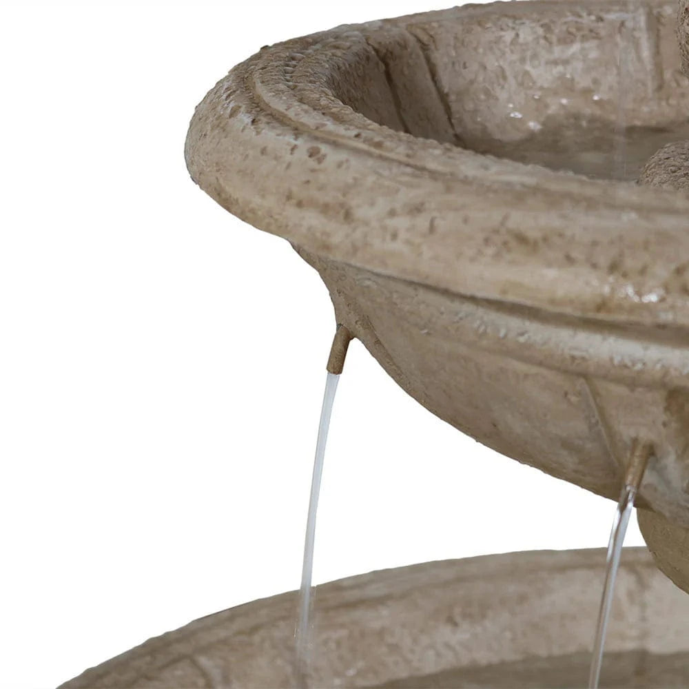SunnyDaze Fountains Sunnydaze 3-Tier Cornucopia Outdoor Water Fountain - 61" H