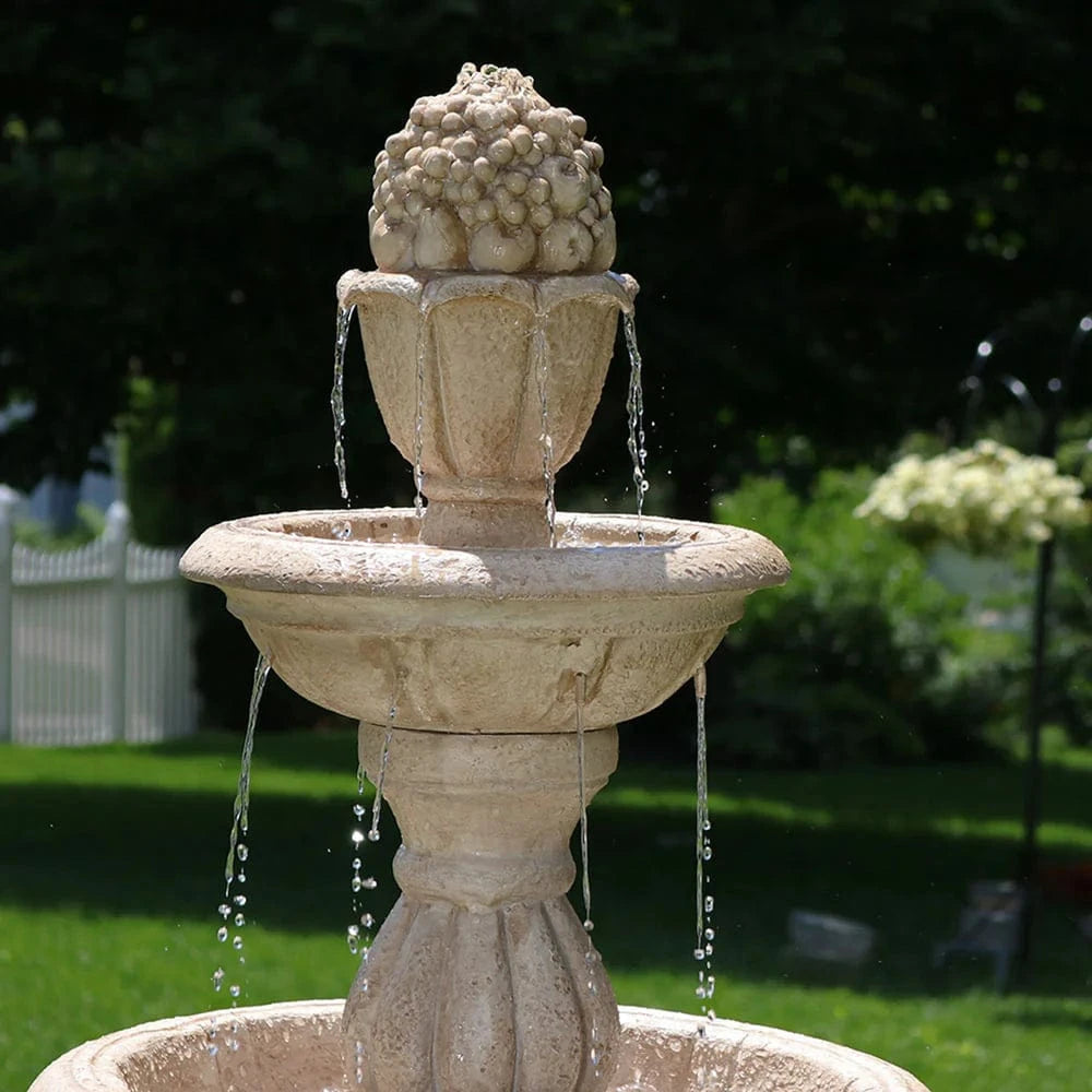 SunnyDaze Fountains Sunnydaze 3-Tier Cornucopia Outdoor Water Fountain - 61" H