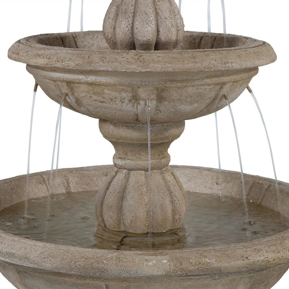 SunnyDaze Fountains Sunnydaze 3-Tier Cornucopia Outdoor Water Fountain - 61" H