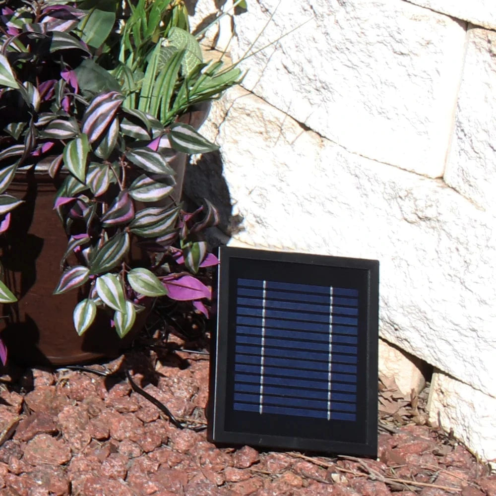 SunnyDaze Fountains Sunnydaze Black Ball Fountain 32” Solar Powered w/ Battery Backup and LED Light