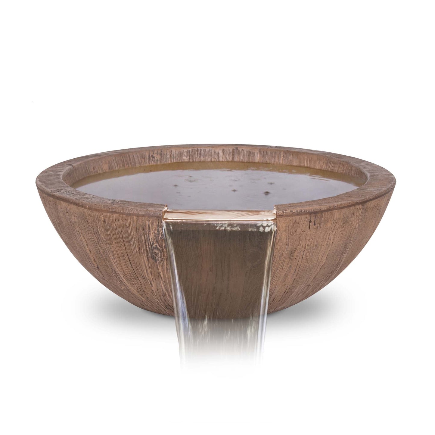 The Outdoor Plus Sedona Water Bowl – GFRC Wood Grain OPT-27RWGWO-OAK