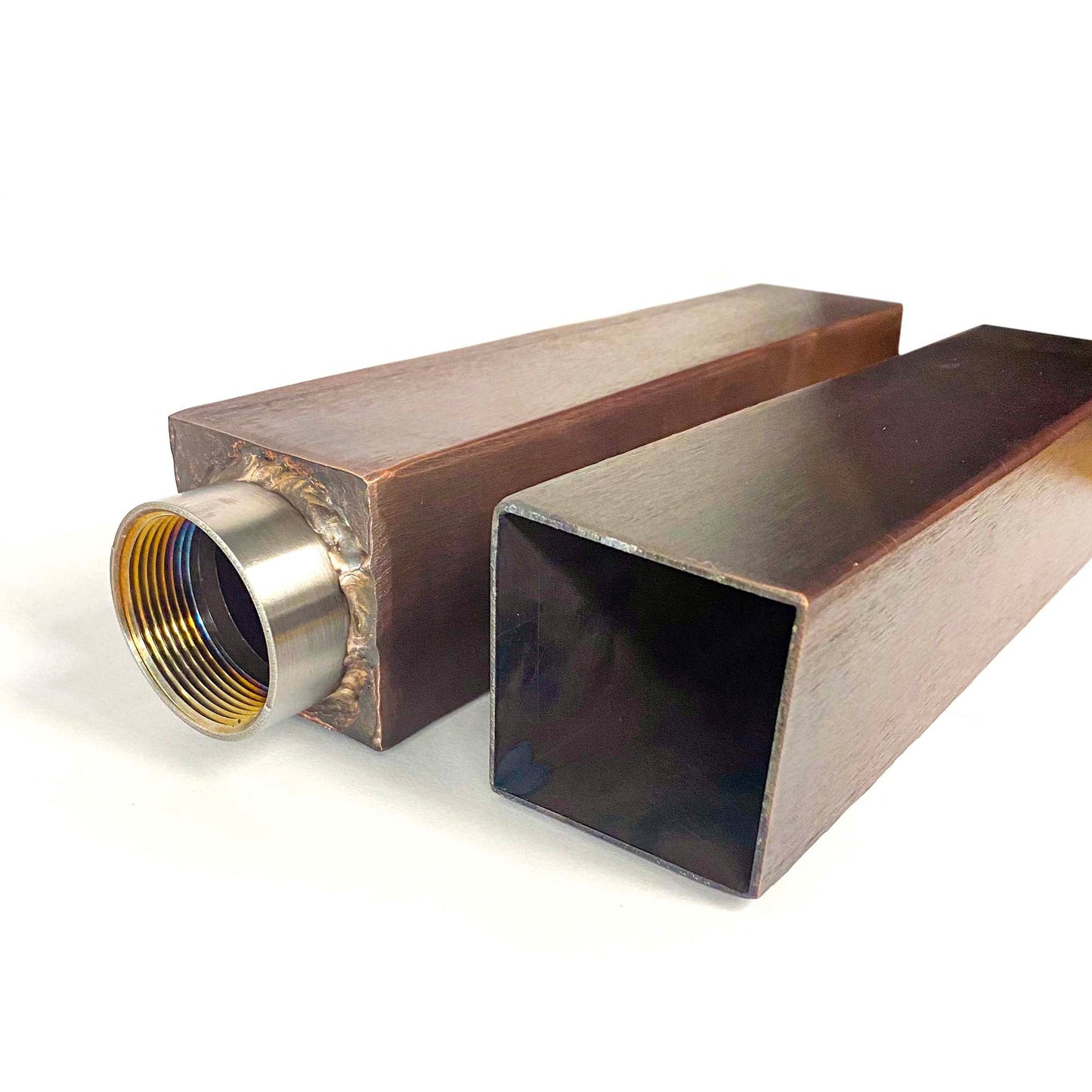 The Outdoor Plus Outdoor Fountains The Outdoor Plus Boxed Mini Scupper in Copper & Stainless Steel