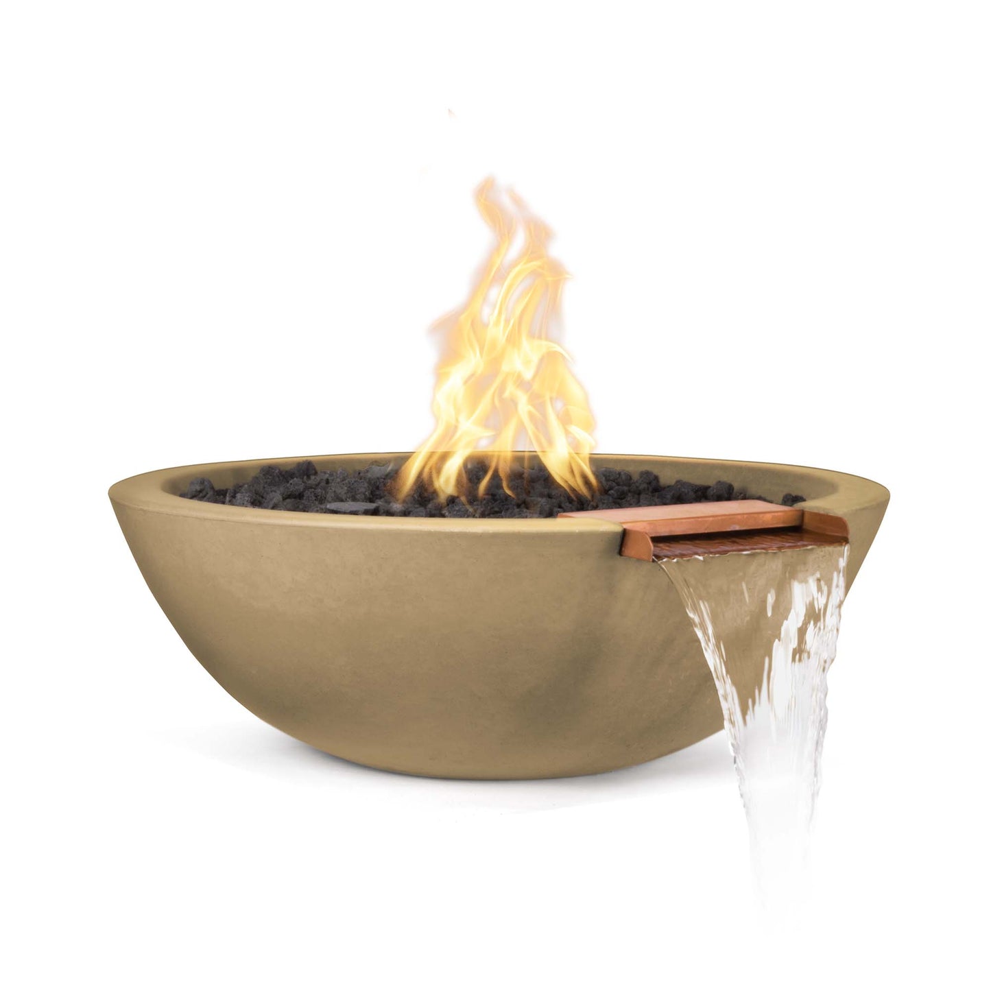 The Outdoor Plus Outdoor Fountains The Outdoor Plus Sedona Fire & Water Bowl in GFRC Concrete