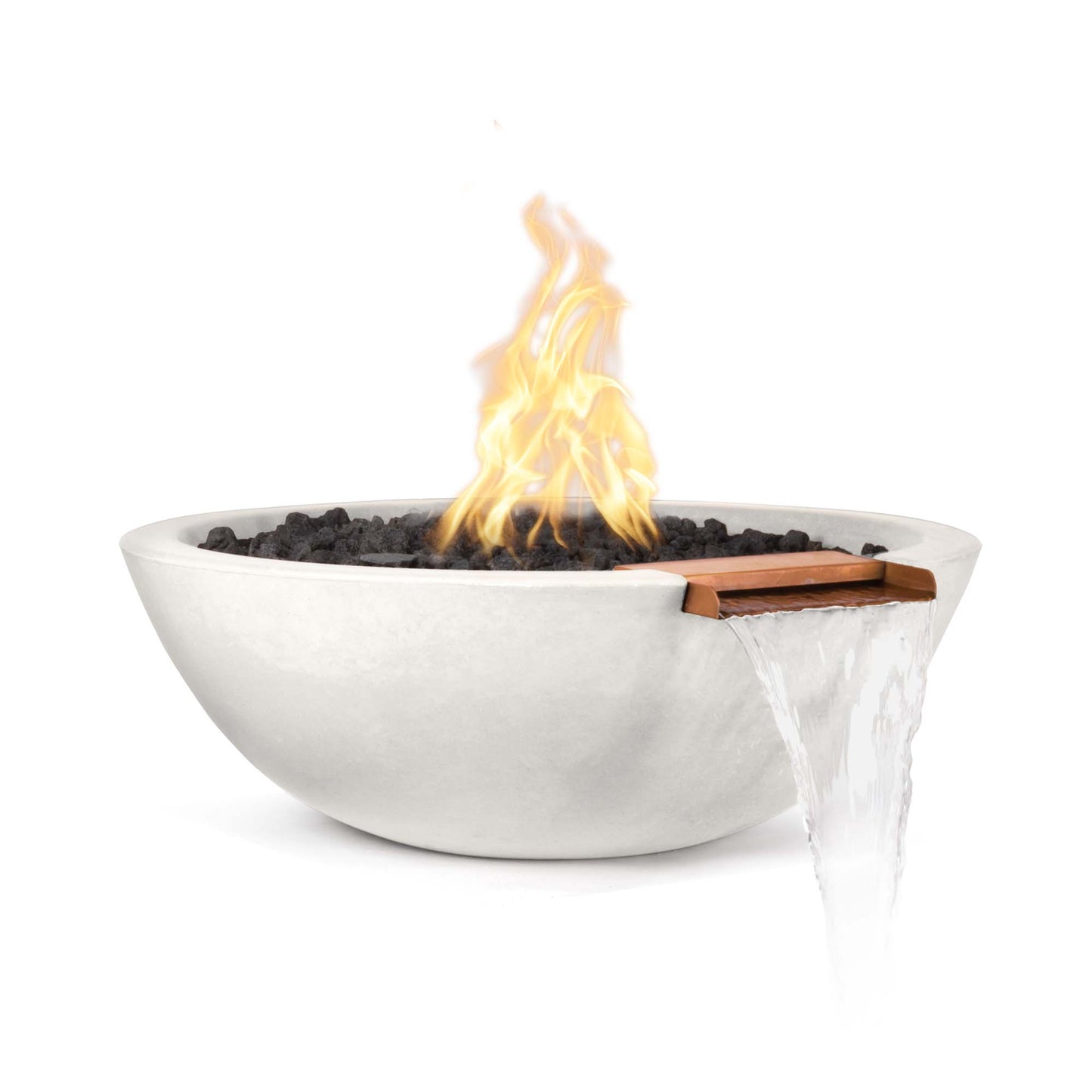 The Outdoor Plus Outdoor Fountains The Outdoor Plus Sedona Fire & Water Bowl in GFRC Concrete