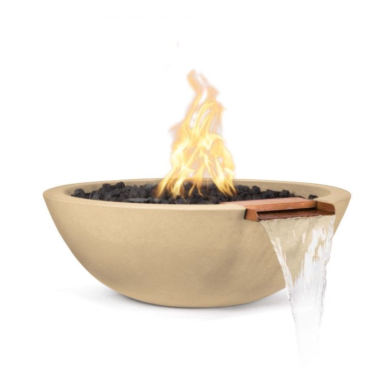 The Outdoor Plus Outdoor Fountains The Outdoor Plus Sedona Fire & Water Bowl in GFRC Concrete