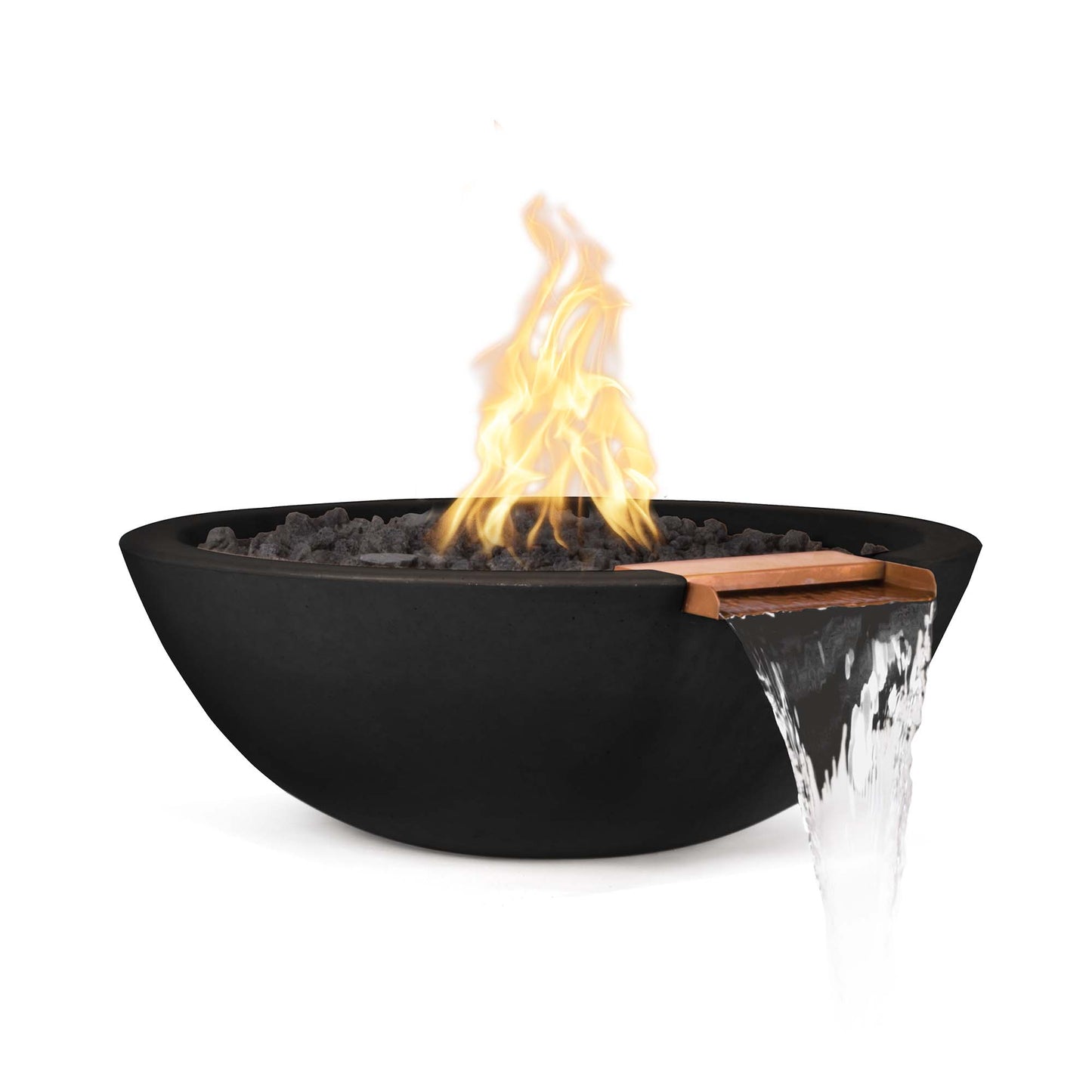 The Outdoor Plus Outdoor Fountains The Outdoor Plus Sedona Fire & Water Bowl in GFRC Concrete