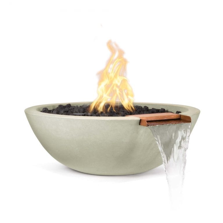 The Outdoor Plus Outdoor Fountains The Outdoor Plus Sedona Fire & Water Bowl in GFRC Concrete