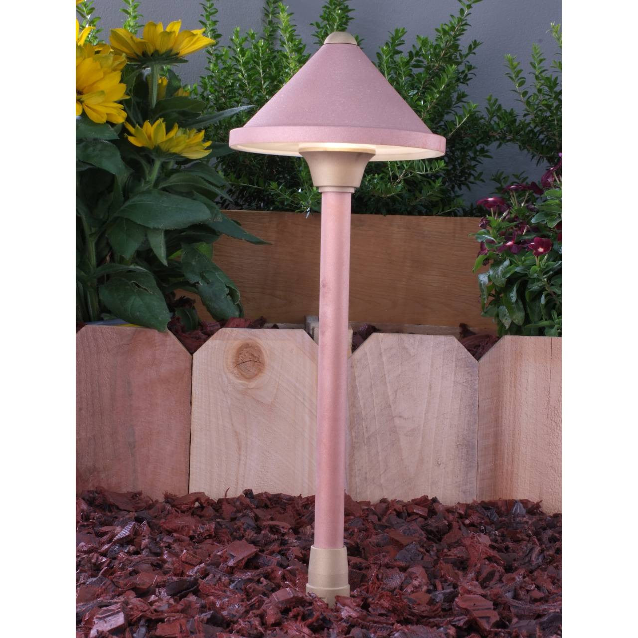 Yard Bright Elite Copper Path Light 6" Diameter Hood