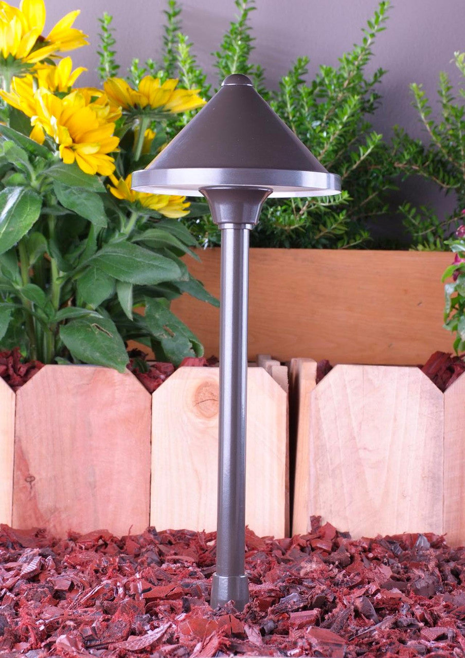 Yard Bright Elite Bronze Path Light with 6" Diameter Hood