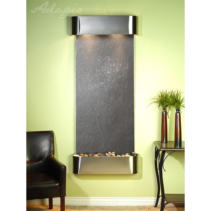 Adagio Inspiration Falls 69"H x 30"W Indoor Wall Fountain