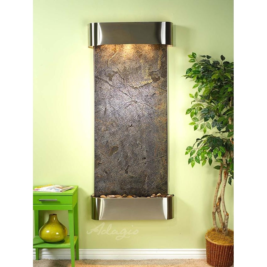 Adagio Inspiration Falls 69"H x 30"W Indoor Wall Fountain