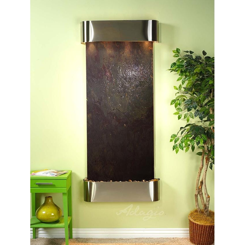 Adagio Inspiration Falls 69"H x 30"W Indoor Wall Fountain