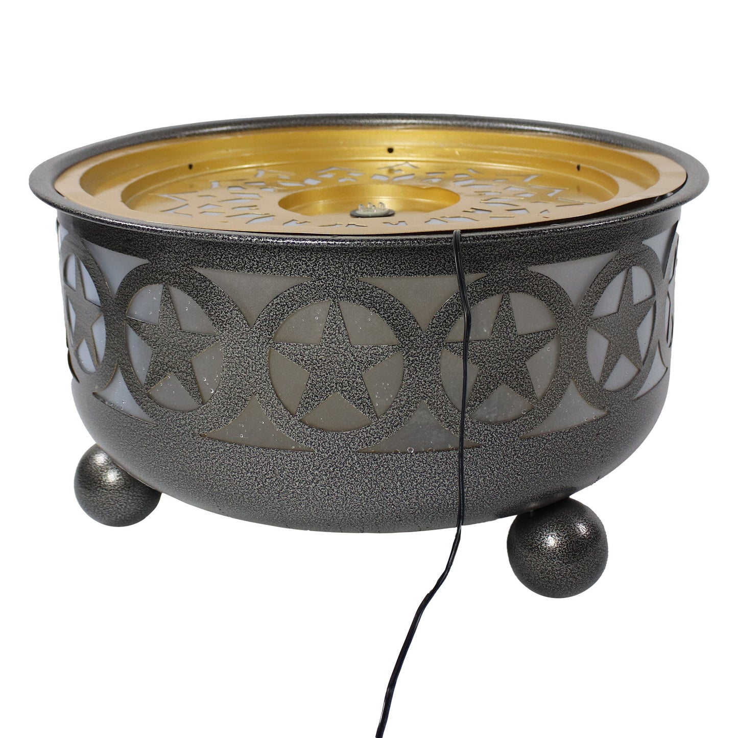 Sunnydaze 14.25" All Star Galvanized Iron Bowl Outdoor Water Fountain