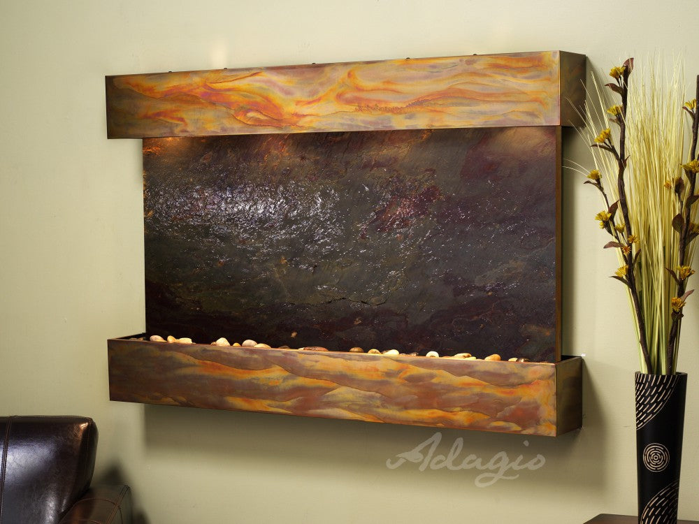 Adagio Sunrise Springs 35"H x 52"W Indoor Wall Fountain