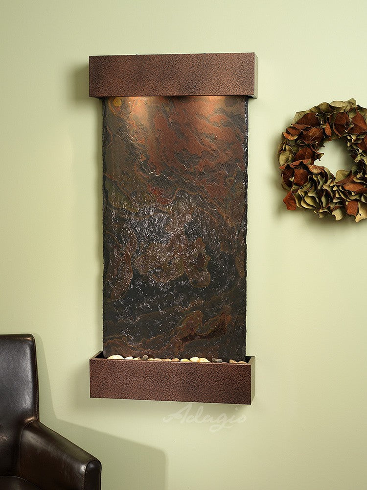 Adagio Whispering Creek 46"H x 22"W Indoor Wall Fountain