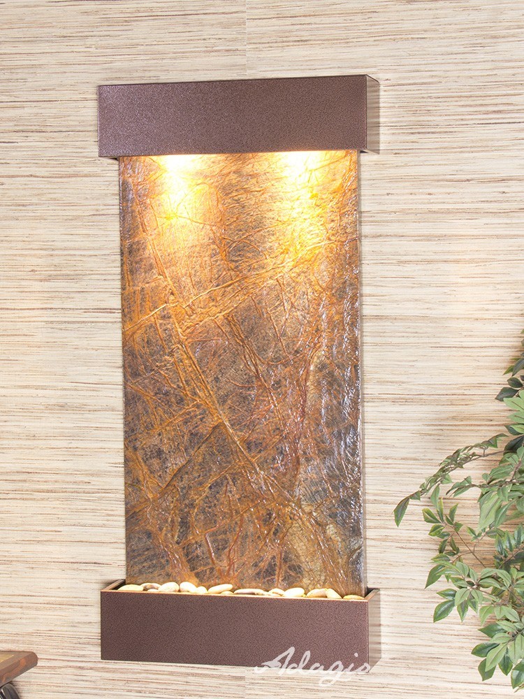 Adagio Whispering Creek 46"H x 22"W Indoor Wall Fountain