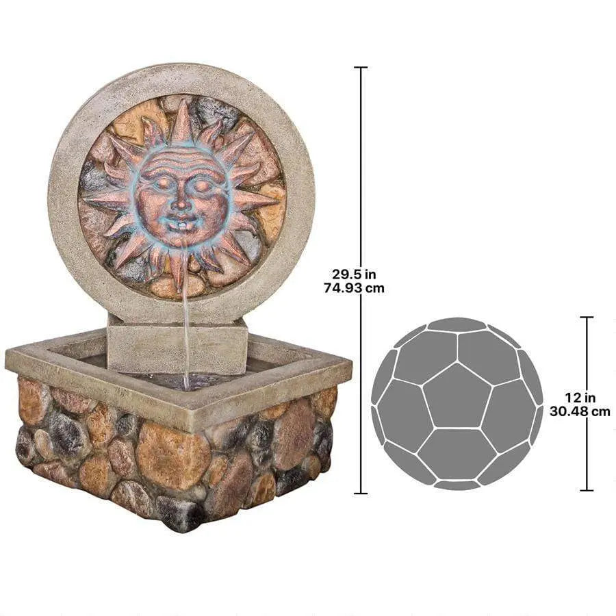 Design Toscano Outdoor Fountains Design Toscano Chapoteo Del Sol Sculptural Garden Corner Outdoor Fountain SS12506