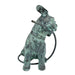 Design Toscano Garden Statues Design Toscano Emerald Verde Patina Raining Dogs Bronze Piped Garden Statue SU5311