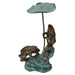 Design Toscano Garden Statues Design Toscano Lily Pad Umbrella Frogs Bronze Garden Statue AS24919