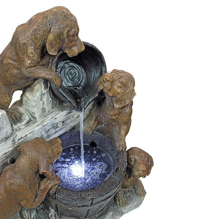 Design Toscano Outdoor Fountains Design Toscano Puppy Pail Pour Dog Garden Fountain SH382614
