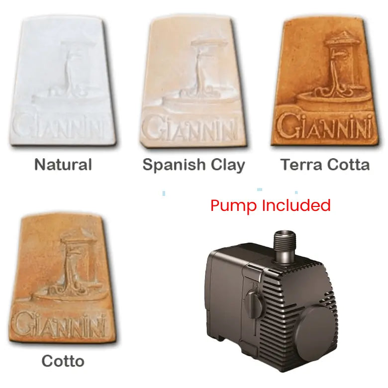 Giannini Garden Outdoor Fountains Planum / Natural (NAT) / 42" H x 43" W Giannini Garden Planum French Limestone Courtyard Outdoor Fountain 1741