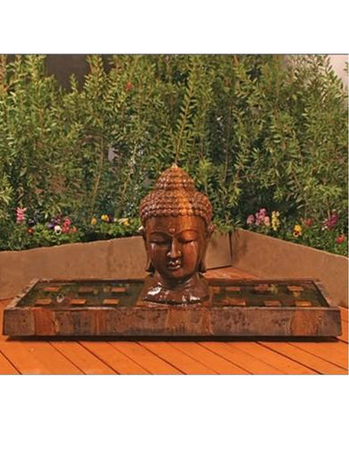 Phoenix Precast Outdoor Fountains Phoenix Precast Buddha Head 75" Wide Large Concrete Outdoor Fountain G-BHEAD-FTN LG-