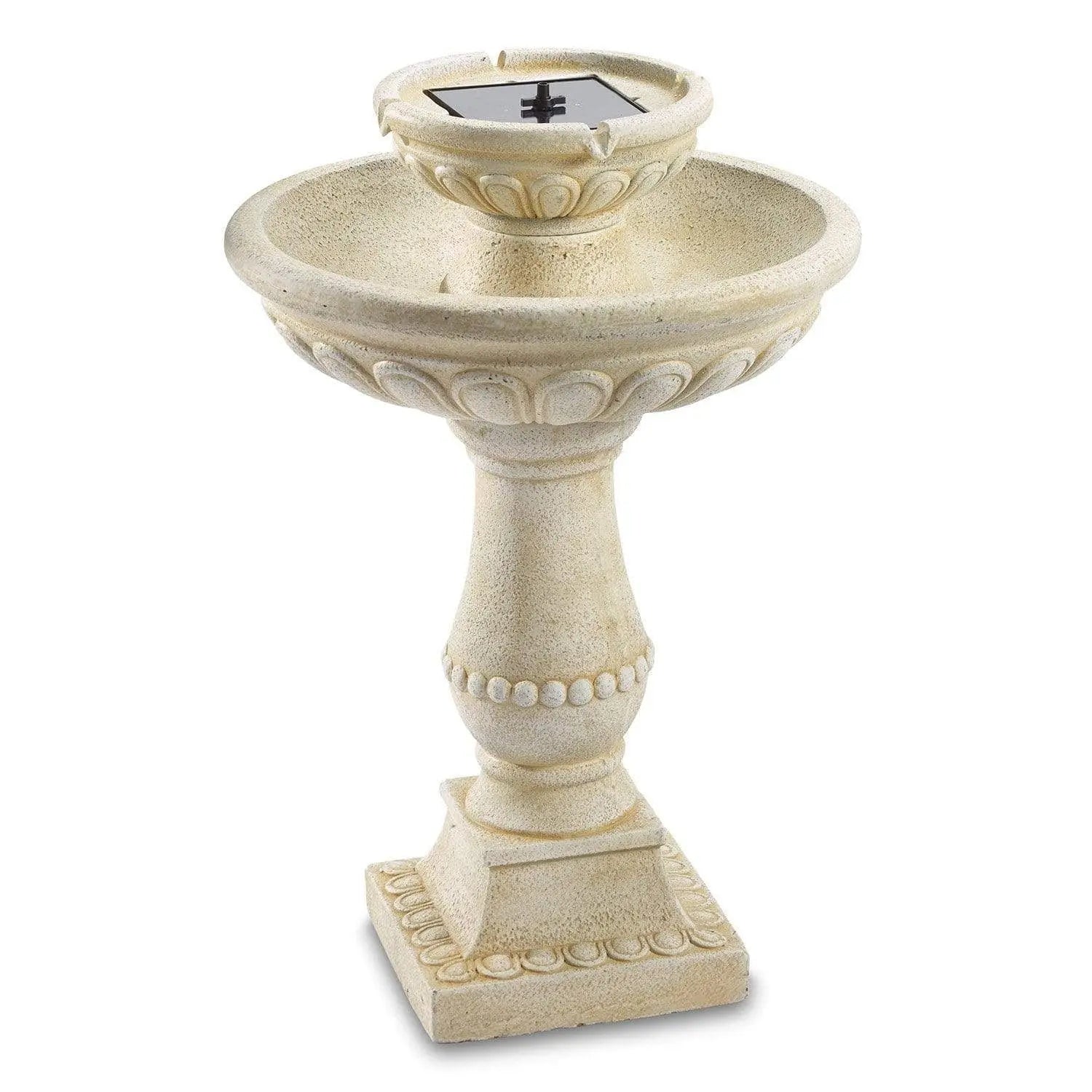 Smart Solar Outdoor Fountains Palermo / Antique White / 21" L x 21" W x 32" H Smart Solar Palermo Antique White 2-Tier Solar Outdoor Fountain 34389MM1