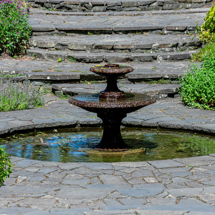 Elegant Cast Stone Column Fountains for Your Garden