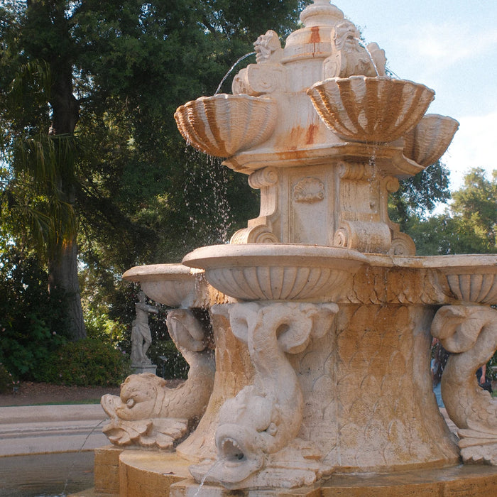 Elegant Cast Stone Fountains for Garden Serenity