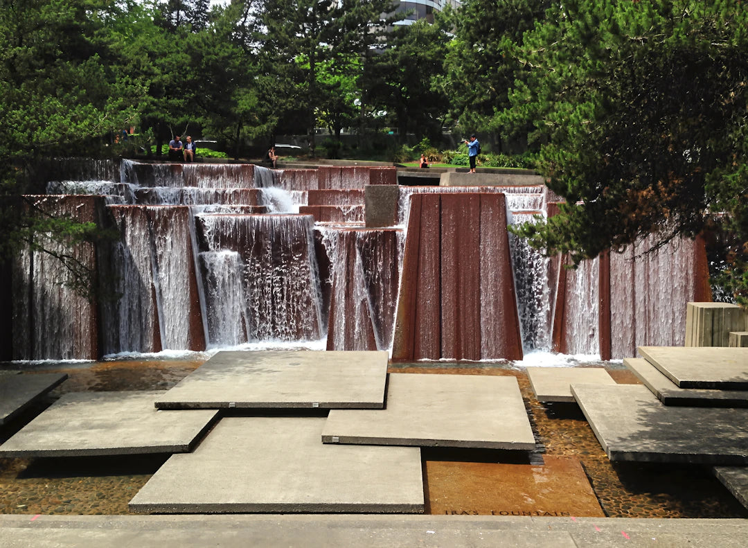 Elegant Concrete Outdoor Fountains for Modern Environments