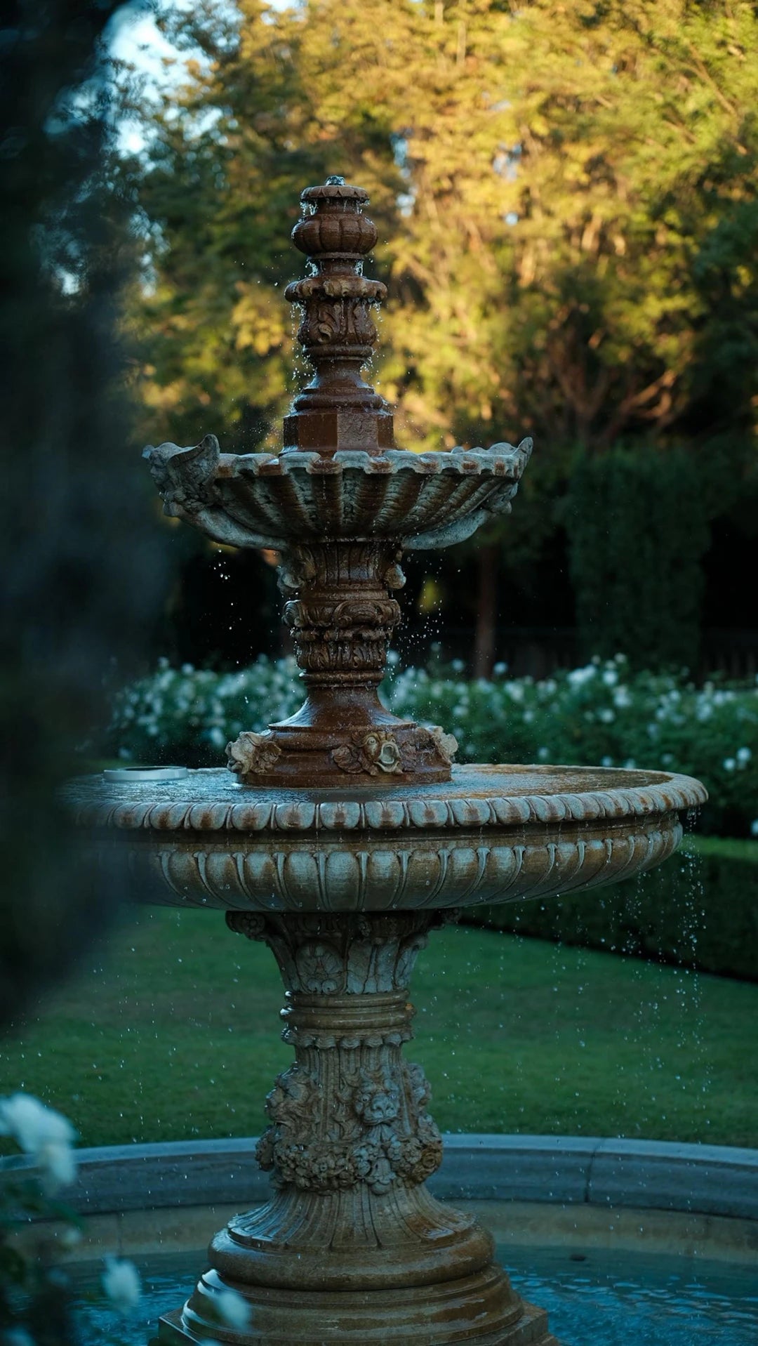 Elegant Tiered Outdoor Fountains for Tranquil Gardens