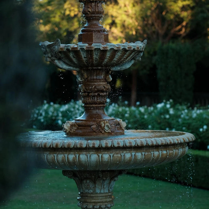Elegant Tiered Outdoor Fountains for Tranquil Gardens